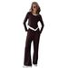 Women's Patchwork Pajama Pants Set European American Style Relaxed Casual Two Piece Autumn Clothing_ecoleips.com