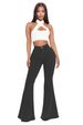 K Women's Fashion High-waisted Versatile Stretch Denim Bell-bottom Pants_ecoleips.com