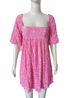 Sparkly Sequin Babydoll Dress For Women, Square Neck Puff Sleeve Backless Short Dress For Club & Birthday_ecoleips.com