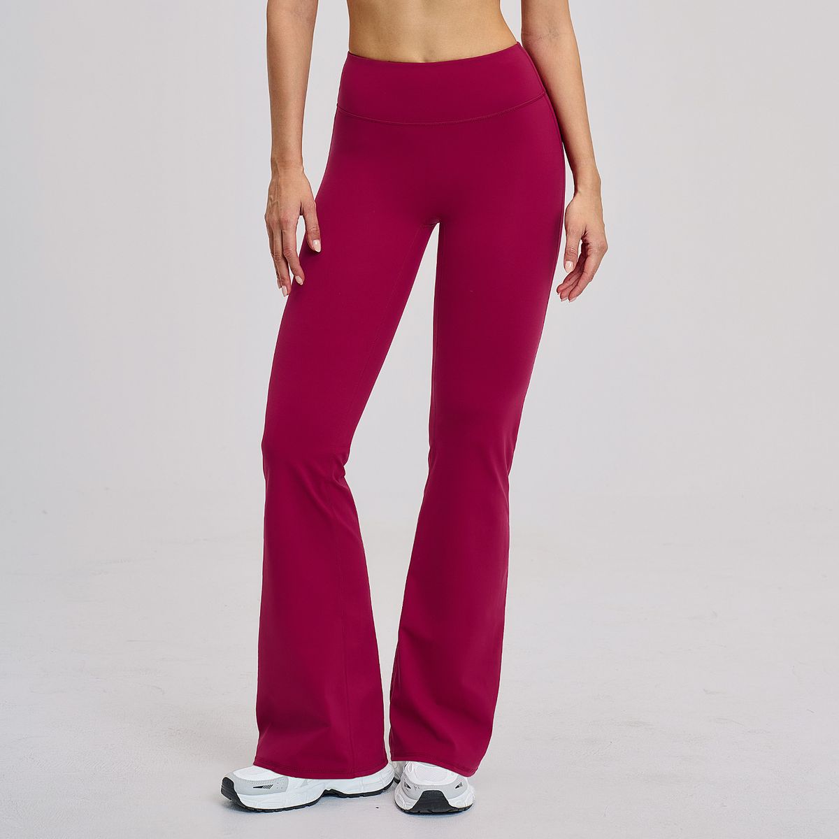 Women's Clothing High Waisted Brushed Yoga Pants Women's Tight Fitting Wide Leg Flare Sports Fitness Micro Flare Pants_ecoleips.com