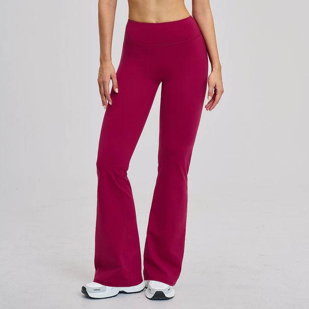 Women's Clothing High Waisted Brushed Yoga Pants Women's Tight Fitting Wide Leg Flare Sports Fitness Micro Flare Pants_ecoleips.com