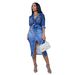 Women's Clothing Women's Denim Print Long Sleeved Chiffon Shirt Skirt Suit New_ecoleips.com