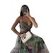 2025 New European And American Spring/Summer Mesh Printed Strap INS Vacation Casual Party Dress_ecoleips.com