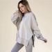 Women's Clothing Casual Long Sleeve Round Neck Sweatshirt Set Autumn/Winter Top And Pants With Slit_ecoleips.com