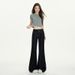 Brand New High-tech Summer Drapey, Cool-touch Thin Fabric Petite Women's Flared Jeans, Loose And Slimming_ecoleips.com
