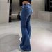 Women's Clothing Spring and Summer Women's Jeans Bell bottom Pants Ripped Slim Fit High Waist Jeans Women_ecoleips.com