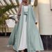 European And American Fashion Patchwork Cardigan, Middle Eastern Slim-fit Embroidered Robe, Dubai Abaya 1405_ecoleips.com