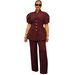 Women's Clothing Elegant Commuter Women's Two Piece Set With Puff Sleeves And Unique Buttons For Formal & Casual For Women_ecoleips.com