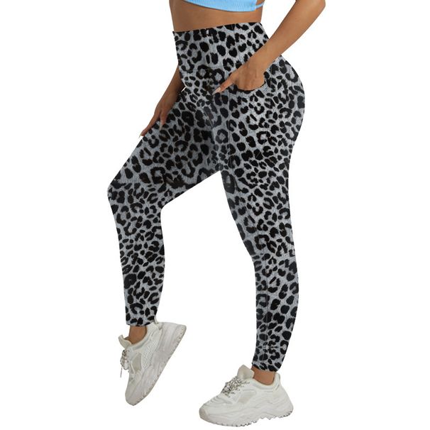 plus Size Leopard Print Yoga Pants High Waisted Sexy Running Sports Tight Butt Lifting Sweat Wicking Leggings For Women_ecoleips.com
