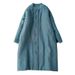 girl 2024 Autumn Winter Chinese Style Women's Layered Jacket Retro Stand Collar Mid-Length Coat Comfortable Warm Cotton_ecoleips.com