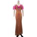 Women's Clothing Deep V Neck Bright Pink Nail Diamond Unique One Shoulder Design High Waist Slimming Party Dress_ecoleips.com