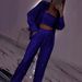 Women's Clothing Loose Casual Sequined Suit Jacket Tube Top Wide Leg Pants Three Piece Set_ecoleips.com