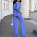 Suit Set Autumn And Winter New Style Solid Color Commuter Sense Small Suit High Waist Trousers Two-piece Suit_ecoleips.com