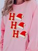 Christmas Embroidery Sweatshirt – Oversized Long Sleeve Crewneck (XS/S/M/L, Pink)_ecoleips.com