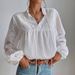 Women's Polka Dot Chiffon Loose Fitting Lace Patchwork Shirt Elegant Fashion For Commuter Spring/Autumn Regular Size_ecoleips.com