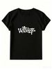 Street Casual Slim T Shirt, Women 100% Cotton Black White Fitted Short Sleeve Top, Fashion Daily Wear Tee_ecoleips.com