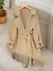 Women's Clothing Fashion Trend Double breasted Slim Long Windbreaker Women_ecoleips.com