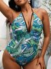 2026 Large Plus Size Halter Swimsuit Women One Piece Floral Printed Swimwear Female Bathers Bathing Swimming Swim Suit Beachwear_ecoleips.com