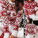 girl 2025 Autumn Winter New European American Women's Christmas Style Elk Long Sleeve Knitted Sweater White_ecoleips.com