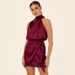 European And American Fashion New Style Halter Neck High-end Satin Strap Slim-fit Elegant Lady-style Dress Evening Gown_ecoleips.com