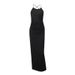 Summer Sexy Light Retro Evening Dress European American Style Backless Slimming Slit Solid Color Women's Wholesale_ecoleips.com