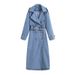 Loose Double-breasted Belt Denim Trench Coat Coat_ecoleips.com