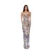 Verve Women's Gentle Style Outfit: Strapless Mesh Floral Embroidered Long Evening Dress For Banquet Party Elegant Gown_ecoleips.com