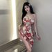 18YX2301 European And American 2026 Cross-border Foreign Trade Wholesale Sexy Hot Girl Strap V-neck Floral Dress For_ecoleips.com