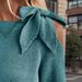 Women's Clothing Off-Shoulder Bow Tie Lantern Sleeve Knit Sweater - Elegant & Casual Pullover With Flowy Fit_ecoleips.com