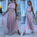 Women's Clothing New Women's Dress Sleeveless Halter Neck Mesh Dress Dress_ecoleips.com
