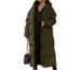 Women's Long Hooded Zip-Up Cotton Coat - Casual Loose Fit Warm Winter Jacket In Solid Colors (Green, Black, Blue, Orange, Army Green, Camel)_ecoleips.com
