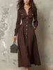 Vintage-Inspired A-Line Dress With Waist Seam Detailing – Long Sleeve Retro Dress For Women (S-XL)_ecoleips.com
