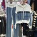 Women's European Style Patchwork Denim Zip Up Hooded Top And Elastic Waist Trousers Two Piece Set Spring New Arrival_ecoleips.com