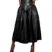 Women's Clothing Plus Size Women's PU Leather Half Length Skirt Style With Pockets For Formal & Casual For Women_ecoleips.com