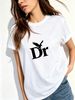 Women Minimalist Dr Letter Eagle Graphic T-Shirt Round Neck Loose Basic Summer Casual Tops_ecoleips.com