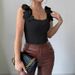 Women's Clothing Summer New Style Fashion Temperament Leisure Three Dimensional Flower Decoration Knitted Sleeveless Top_ecoleips.com