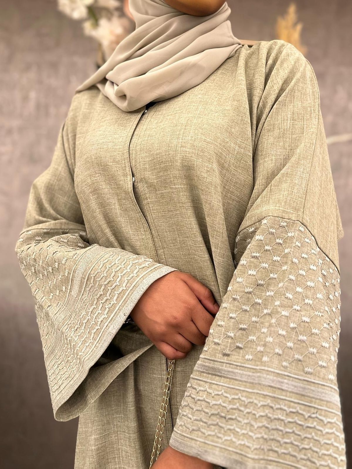 Turkish Embroidery Elegant Long Dress With Open Front, Loose Fit A-Line Maxi Dress For Women, Bohemian Chic Casual Dress_ecoleips.com