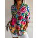 2025 New Women's Summer Trendy Long Sleeve Floral Print 3 Shirt_ecoleips.com