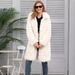 Elegant Faux Fur Coat For Women - Long Plush Collar Winter Coat With Pockets, Chic & Warm Outerwear For Fall & Winter_ecoleips.com