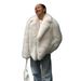 Winter Warm Fur Jacket White Suit Collar Fur Coat Fashion Temperament European And American Fox Fur Coat Women_ecoleips.com