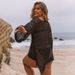 European And American Sexy Knitted Hollow Mesh Cover-Up Vacation Bikini Swimsuit Women's Beach Dress Sun_ecoleips.com
