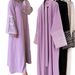 Heavy Embroidery Muslim Clothing Fashion Elegant Pocket Cardigan Tie Dress Robe_ecoleips.com
