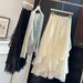 Heavy Industry Lace Louver Skirt Women's Summer 2026 High Waist Drape Irregular Super Fairy Cake Long Dress_ecoleips.com