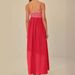 Women's Clothing Summer New Fashion Elegant Red Fish Shaped Top Long Dress Backless Suspender Skirt_ecoleips.com