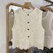 Women's French Style Sweet Lace Openwork Sleeveless Vest Summer New Single Breasted Loose Fitting Elegant Cardigan Top_ecoleips.com