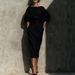 Retro-Inspired Bubble Sleeve Blouse With A-Line Skirt Set – Elegant Boat Neck & Pleated Mid-Waist For Timeless Feminine Silhouette_ecoleips.com