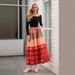 Women's Clothing Gradient Color Irregular Mesh Skirt Cake Skirt Tulle Skirt_ecoleips.com
