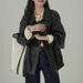Women's Minimalist Soft Drape Leather Jacket Sweet Cool Style Entry Level Restaurant Classic Autumn Jacket_ecoleips.com
