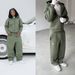 Women's Clothing Two Piece Double Waist Sweatpants Trendy Loose Hip Hop Wide Leg Sports Casual Trousers_ecoleips.com