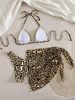Women's Geometric Pattern Three Piece Bikini Set European And American Style Cover Up New Arrival In Stock_ecoleips.com